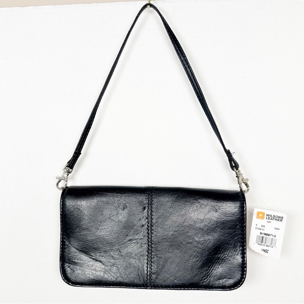 Pelle Studio Black Leather Clutch